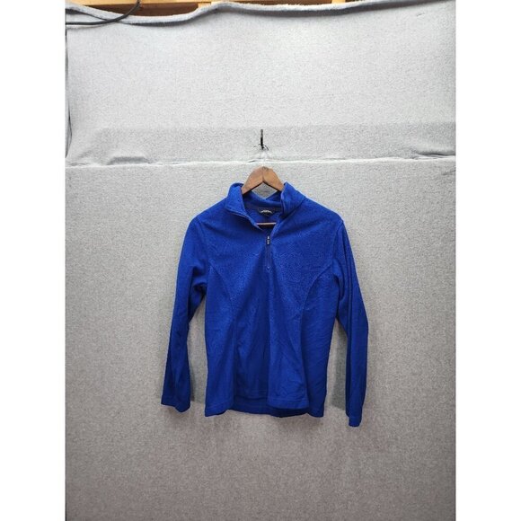 Lands End Blue Quarter Zip Fleece Pullover Size 6-8 Youth - Picture 1 of 3